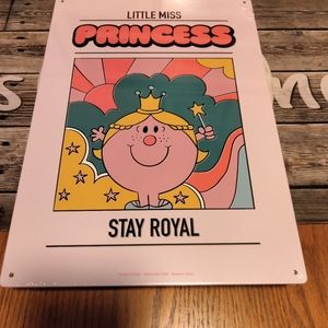 Little Miss princess metal sign